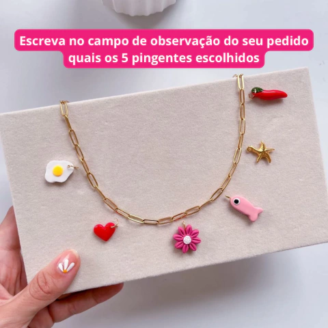 Colar Charm personalizado (6 pingentes) - comprar online