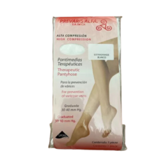 Pantimedia alta compresión g blanco 1 par PREVARIS