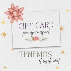 Tarjeta de regalo de $20.000 con diseño festivo, incluye un lazo y elementos decorativos.