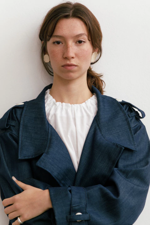 TRENCH MEYER DENIM AZUL - comprar online