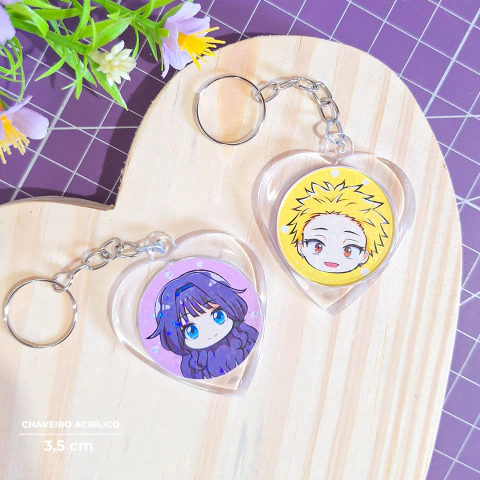 Chaveiro Holográfico Rintaro e Kaoruko - The Fragrant Flower Blooms With Dignity