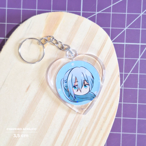 Chaveiro Holográfico Saku e Subaru - The Fragrant Flower Blooms With Dignity