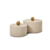 Pote Decorativo em Couro Off-White P