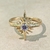 Anillo Estrella Lucero Boreal en 925 u Baño Oro 18k y con Zirconia Cúbica - tienda online
