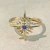 Anillo Estrella Lucero Boreal en 925 u Baño Oro 18k y con Zirconia Cúbica - tienda online