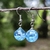 Aritos Cielo con Nubes Encapsuladas | Brillan en la Oscuridad en Azul - comprar online
