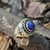 Anillo Arcángel Miguel Espadas Aladas y Lapislázuli - Amarrarte