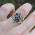Anillo Nudo de Bruja Fase Lunar con Turmalina, Obsidiana y Zirconia en internet