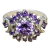 Anillo Diosa Triple Luna Coronado con Zirconias en Plata 925 maciza