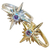Anillo Estrella Lucero Boreal en 925 u Baño Oro 18k y con Zirconia Cúbica