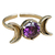 Anillo Mini Diosa Triple Luna con Zirconia - tienda online