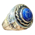 Anillo Arcángel Miguel Espadas Aladas y Lapislázuli