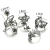 Conjunto Set de 4 Anillos Florales en Plata 925 en internet