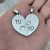 Dije Corazón Rompecabezas combinable Tu y Yo o Grabado Personalizado - Amarrarte