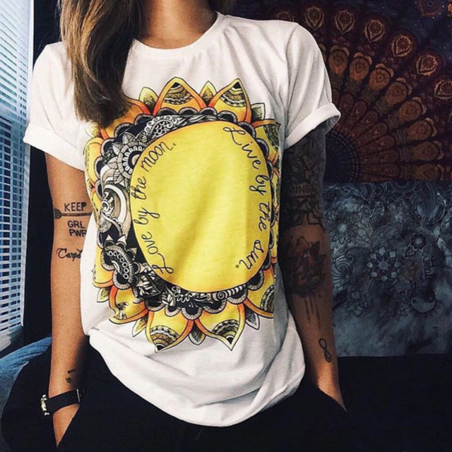 Camisetas estampadas Casuales Sol