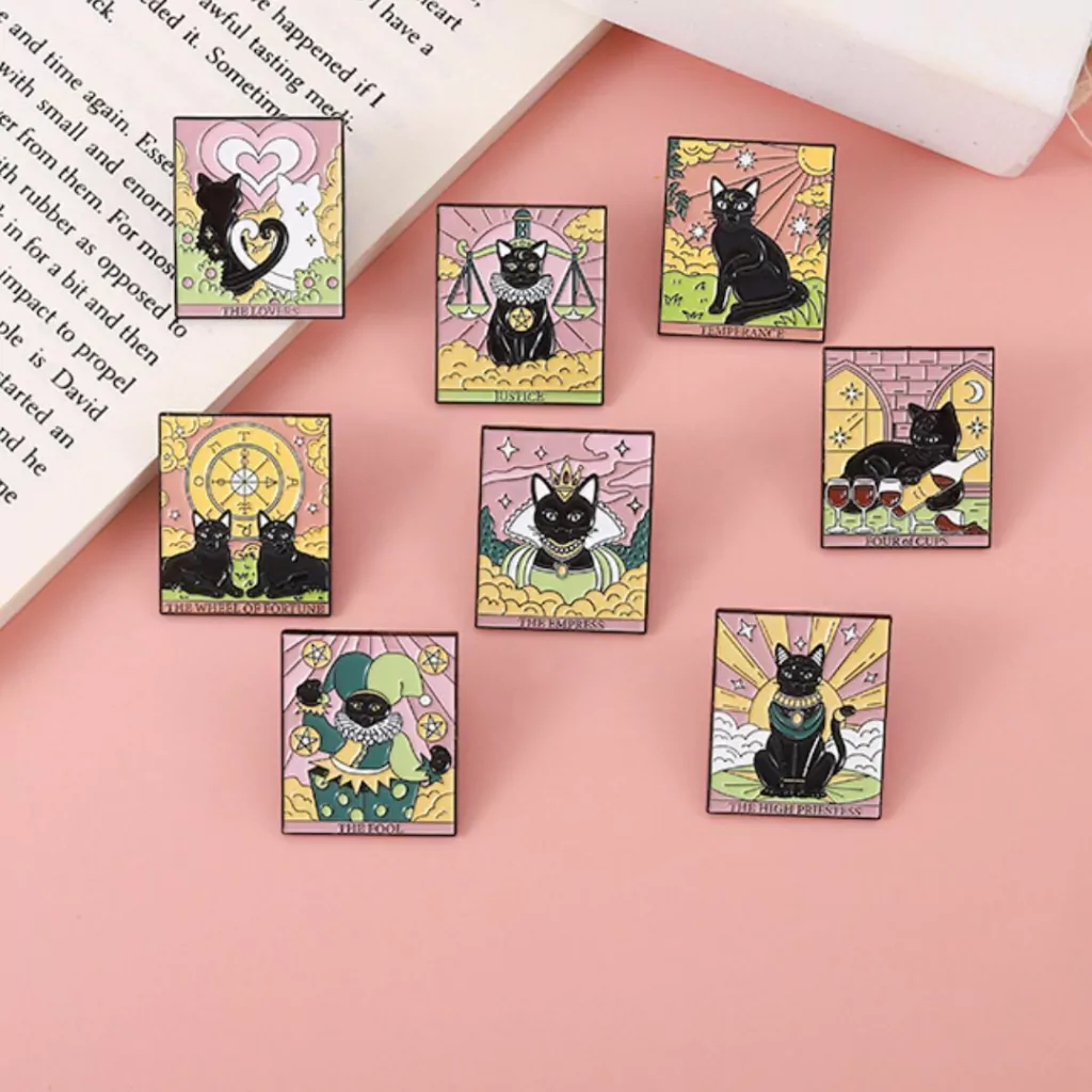 Pin metalico Cartas Tarot Unidad / Set x 8