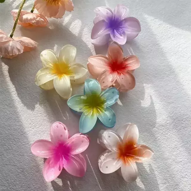 Hair Clip Flor Hawaiana Caiman Gancho de Cabello Grande Unidad