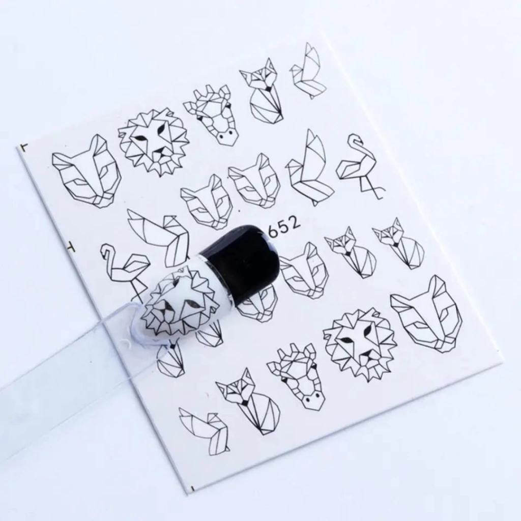 Sticker Uñas Flor Mandala Transferencia Agua 12 Unidades