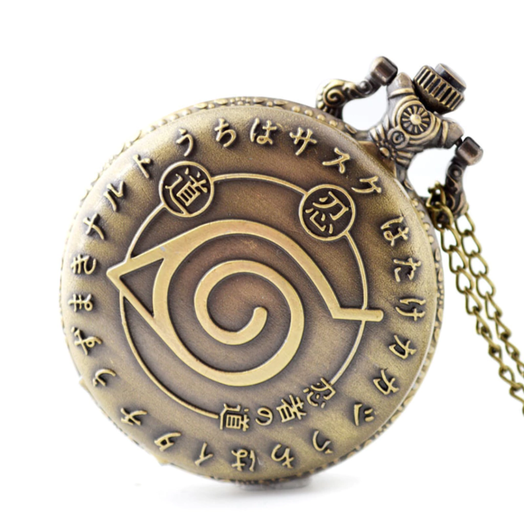 Reloj De Bolsillo De Naruto Con Cadena Vintage