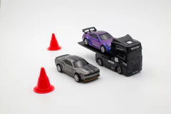 Camion Drift Con Trailer Container Auto Rc Control Remoto 1:64 - comprar online