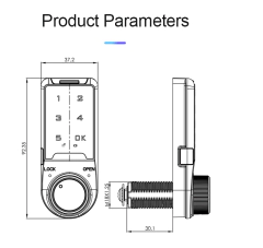 Imagen de Cerradura Digital CAM LOCK para locker SD