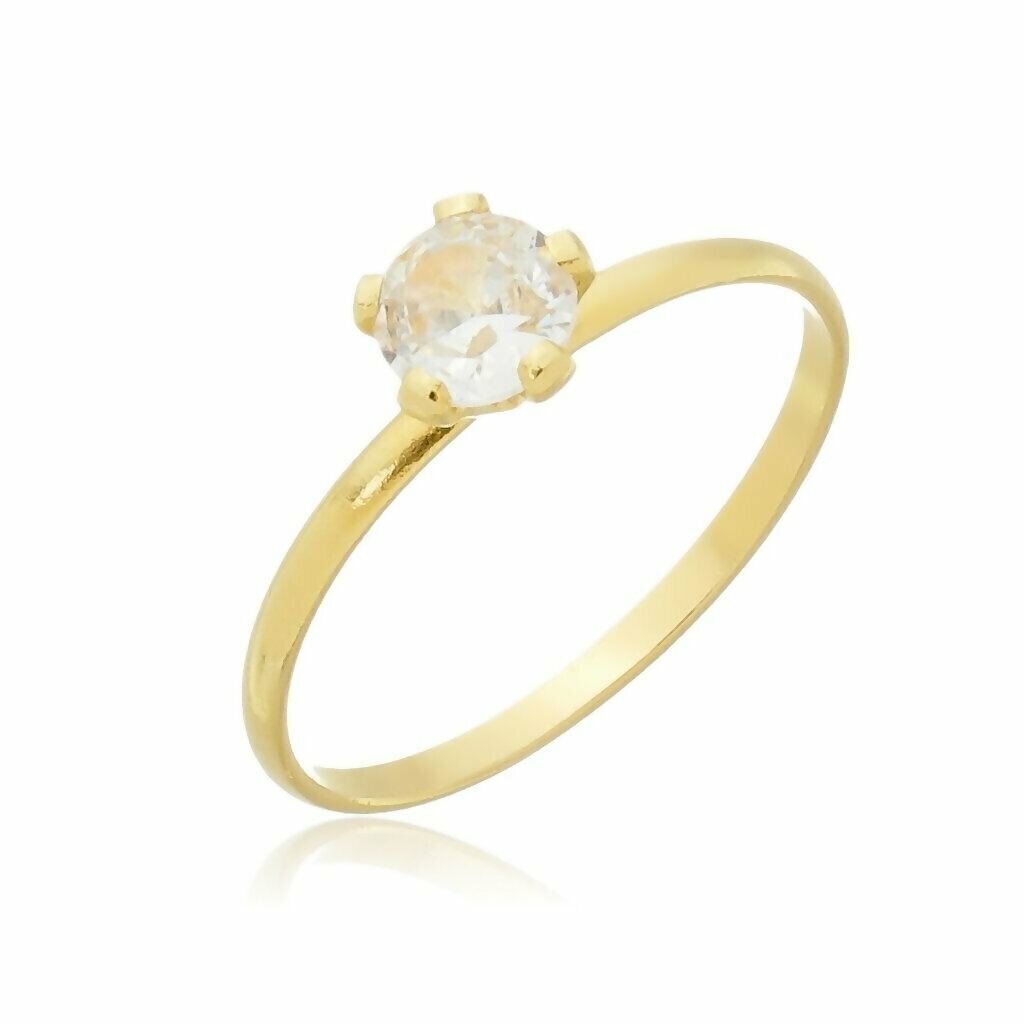 Par Alianças de Noivado 6mm Banhada Ouro 18k + Anel Solitário - comprar online