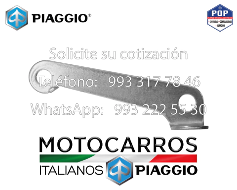 Piaggio Placa Metalica Bisagra Manija Vidrio Ventila Izquierda [109263]