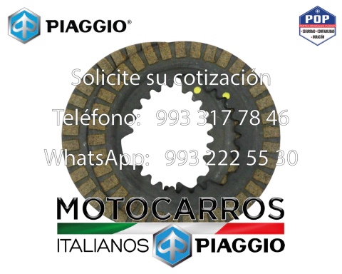 Piaggio Discos Impulsores Clutch [1A017156-KIT] (2 piezas)