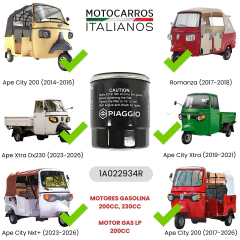 Piaggio Filtro Aceite 10 Piezas [1A022934R-10-KIT] (kit) (City. Nxt+. Romanza)