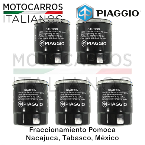 Piaggio Filtro Aceite 5 Piezas [1A022934R-5-KIT] (kit) (City. Nxt+. Romanza) - comprar en línea