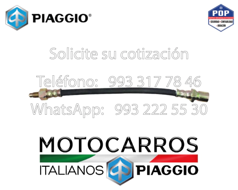 Piaggio Manguera Freno Trasero Derecho [644814R] (25 cms)