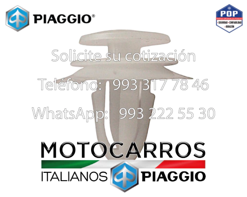 Piaggio Taquete Plastico Fijacion Tornillo [6B002827] (NXT+)