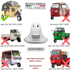 Piaggio Moldura Porta Emblema Frontal [B025598BW] - Motocarros Italianos Piaggio