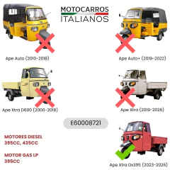 Piaggio Filtro Aire [E60008721] (XTRA DX 395 Gas Lp/Gasolina) - tienda en línea