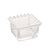 BOWL QUADRADO DE CRISTAL DE CHUMBO CORACAO 8,5cm
