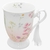 CANECA PORCELANA JARDIM FLORIDO ROSA 300ml - comprar online