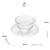 CJ 2 XICARAS CHA CRISTAL C/PIRES PEARL 180ml - comprar online