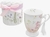 CANECA PORCELANA JARDIM FLORIDO ROSA 300ml