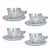 CONJUNTO 4 XÍCARAS C/ PIRES ALÇA ABELHA FURTA COR