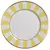 PRATO SOBREMESA 20cm STRIP AMARELO BORDA OURO - comprar online