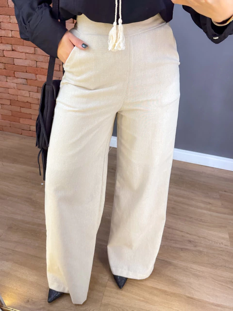 CALÇA PANTALONA EM LINHO FORRADA_7076 - comprar online