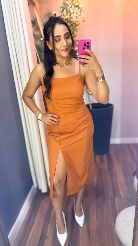 VESTIDO EM LINHO MIDI ALCINHA_7520 - comprar online