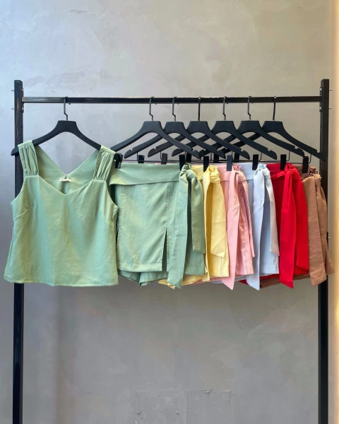 CONJUNTO IMPORTADO REGATA + SHORT SAIA AMARRAR_7518 - comprar online