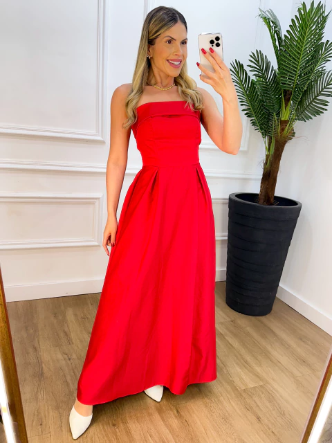 VESTIDO TOMARA QUE CAIA ALFAIATARIA LUXO_7455 - comprar online