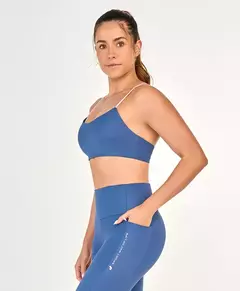 Top alças finas AG - Azul denim - comprar online