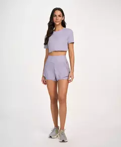 T-shirt Cropped Elástico - Cinza na internet