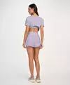 T-shirt Cropped Elástico - Cinza - comprar online