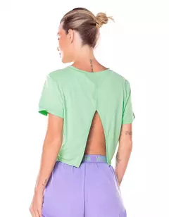 Blusa manga curta Hera - Verde menta - comprar online
