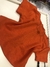 Cropped Alongado Linho Rustico Laranja