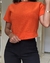 Cropped Alongado Linho Rustico Laranja - comprar online